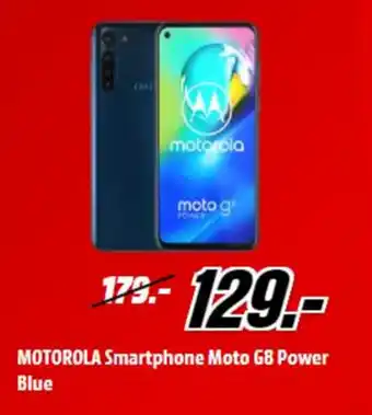 MediaMarkt Motorola smartphone moto gb power blue aanbieding