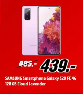 Samsung smartphone galaxy s20 fe 4g 128 gb cloud lavender