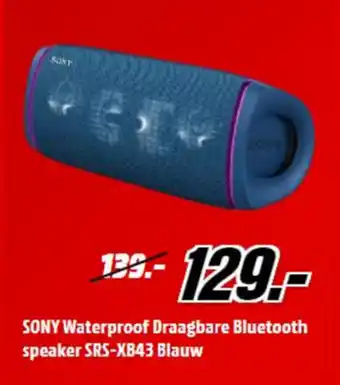 Sony waterproof draagbare bluetooth speaker srs-xb43 baluw