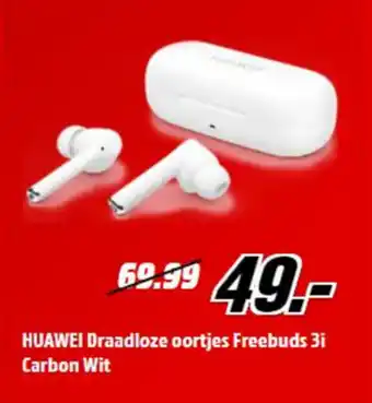 MediaMarkt Huawei draadloze oortjes freebuds 3i carbon wit aanbieding