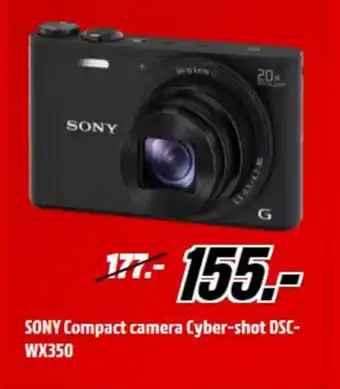 MediaMarkt Sony compact camera cyber-shot dsc-wx350 aanbieding