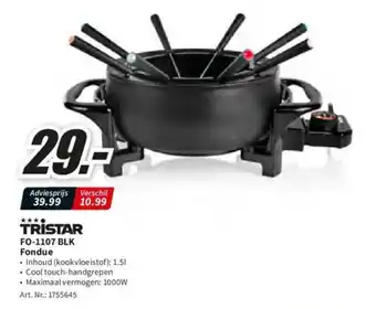 MediaMarkt Tristar FO-1107 BLK Fondue aanbieding
