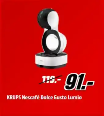 MediaMarkt Krups nescafe dolce gusto lumio aanbieding