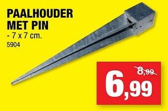 Hubo Paalhouder met pin aanbieding