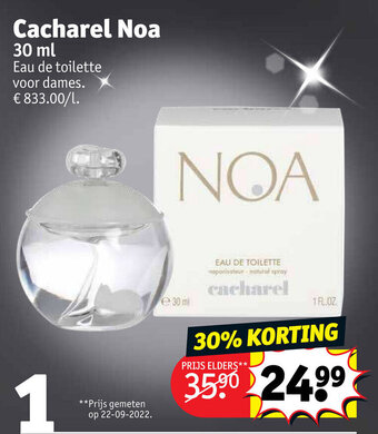 Kruidvat Cacharel Noa 30 ml aanbieding