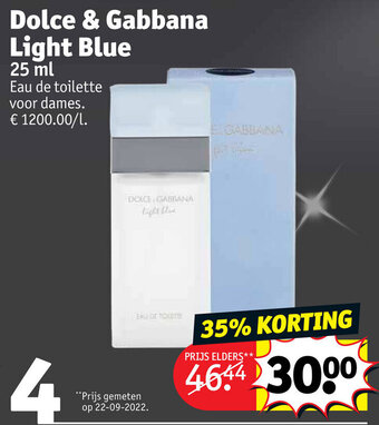 Kruidvat Dolce & Gabbana Light Blue 25ml aanbieding