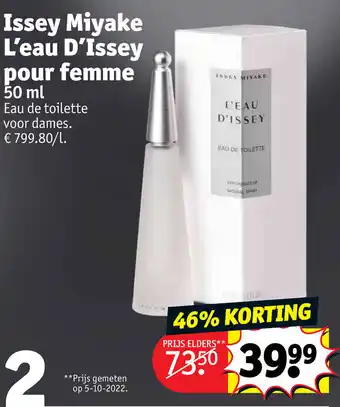Kruidvat Issey Miyake L'eau D'Issey pour femme 50ml aanbieding