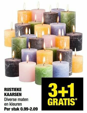 Big Bazar Rustieke kaarsen aanbieding