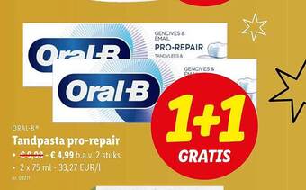 Lidl Oralb tandpasta prorepair aanbieding