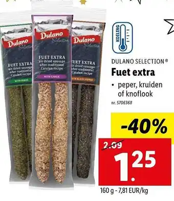 Lidl Dulano selection fuet extra aanbieding