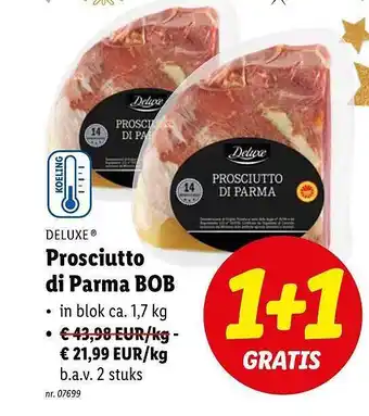 Lidl Deluxe prosciutto di parma bob aanbieding