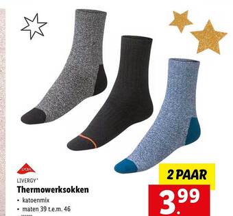 Lidl Livergy thermowerksokken aanbieding