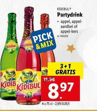 Lidl Kidibul partydrink aanbieding