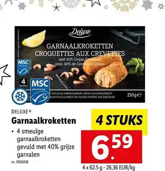 Lidl Deluxe garnaalkroketten aanbieding
