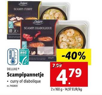 Lidl Deluxe scampipannetje aanbieding
