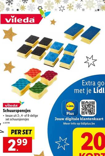Lidl Vileda schuursponsjes aanbieding