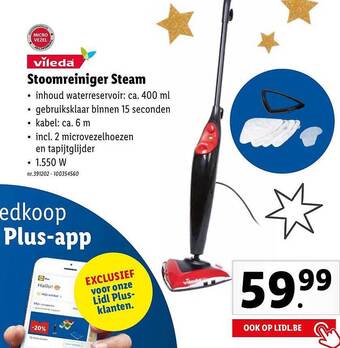 Lidl Vileda stoomreiniger steam aanbieding
