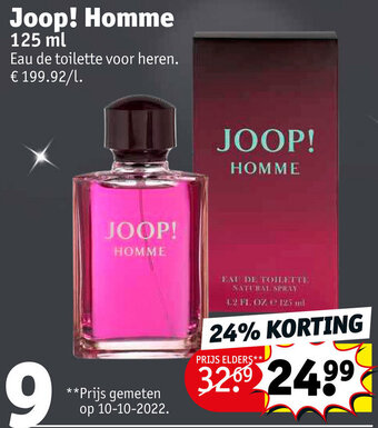 Kruidvat Joop! Homme 125 ml aanbieding