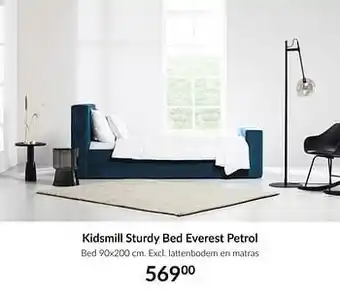 BabyPark Kidsmill sturdy bed everest petrol aanbieding