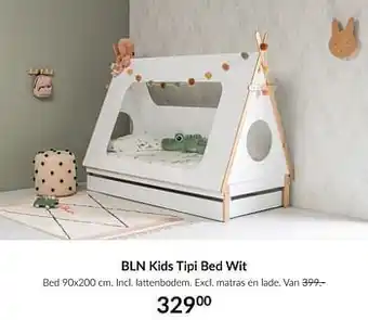 BabyPark Bln kids tipi bed wit aanbieding