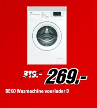 MediaMarkt Beko wasmachine voorlader d aanbieding