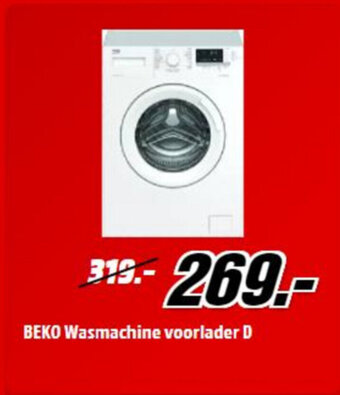 MediaMarkt Beko wasmachine voorlader d aanbieding