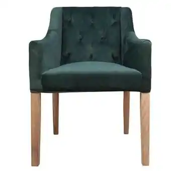 Leen Bakker Hsm collection eetkamerstoel jersey - velvet - donkergroen - Leen Bakker aanbieding