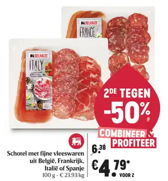 Schotel met fijne vleeswaren uit Belgie, Frankrijk, Italie of Spanje