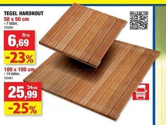 Hubo Tegel hardhout aanbieding