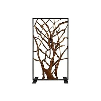 Leen Bakker Hsm collection kamerscherm atalo - naturelkleur/zwart - 100x180 cm - Leen Bakker aanbieding