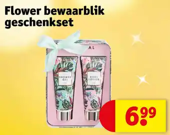 Kruidvat Flower bewaarblik geschenkset aanbieding