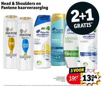 Kruidvat Head & Shoulders en Pantene haarverzorging aanbieding