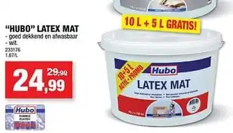 Hubo Hubo latex mat 10liter aanbieding