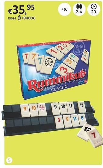Dreamland Rummikub classic aanbieding