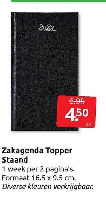 Zakagenda topper staand