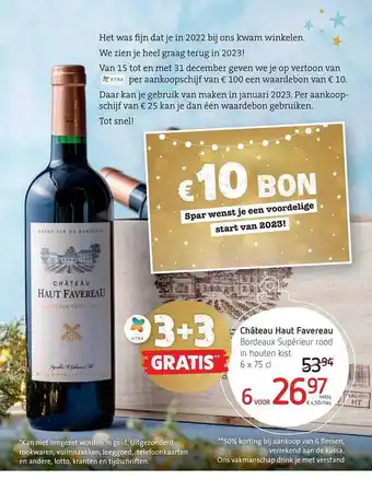 Spar Colruyt Château haut favereau aanbieding