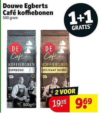 Kruidvat Douwe egberts café koffiebonen aanbieding