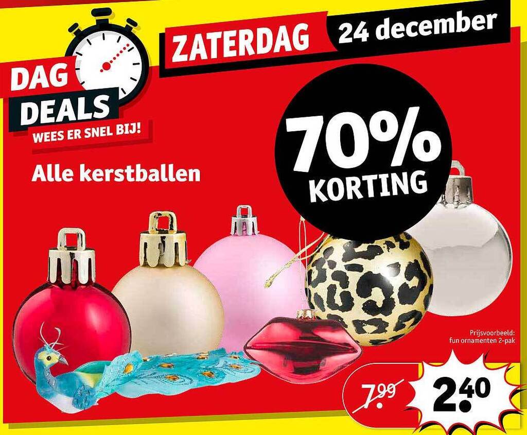 Kerstballen promotie bij Kruidvat