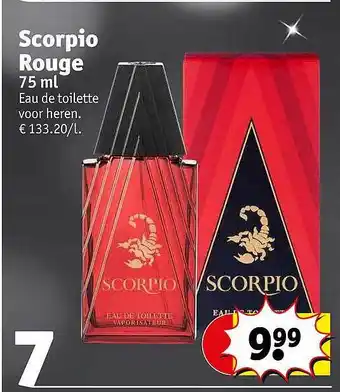 Kruidvat Scorpio rouge eau de toilette voor heren aanbieding