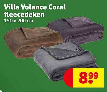 Kruidvat Villa volance coral fleecedeken aanbieding