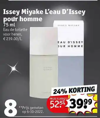 Kruidvat Issey miyake l'eau d'issey pour homme eau de toilette voor heren aanbieding
