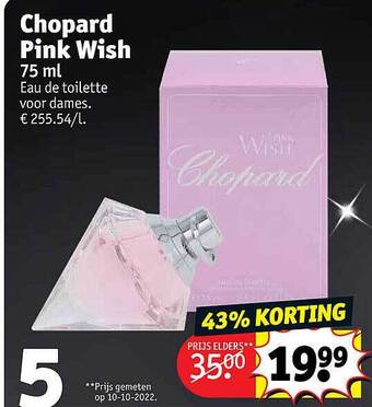 Kruidvat Chopard pink wish eau de toilette voor dames aanbieding