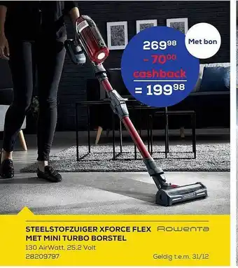 Supra Bazar Steelstofzuiger xforce flex met mini turbo borstel aanbieding