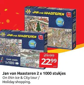 Boekenvoordeel Jan van haasteren 2 x 1000 stukjes aanbieding