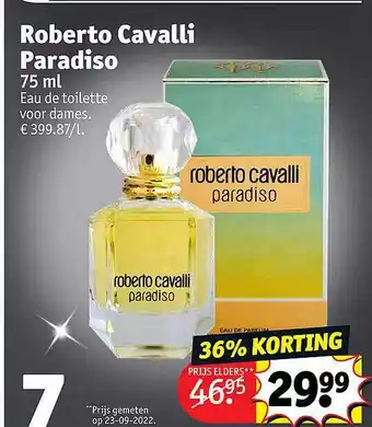 Kruidvat Roberto cavalli paradiso eau de toilette voor dames aanbieding