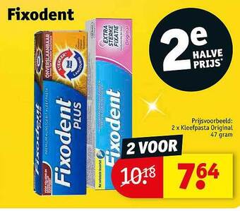 Kruidvat Fixodent aanbieding