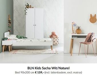 Bln kids sacha wit-naturel bed