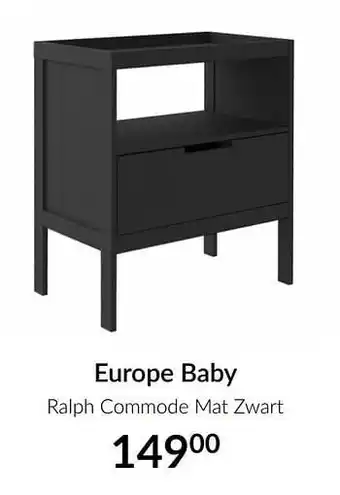 BabyPark Europe baby ralph commode mat zwart aanbieding