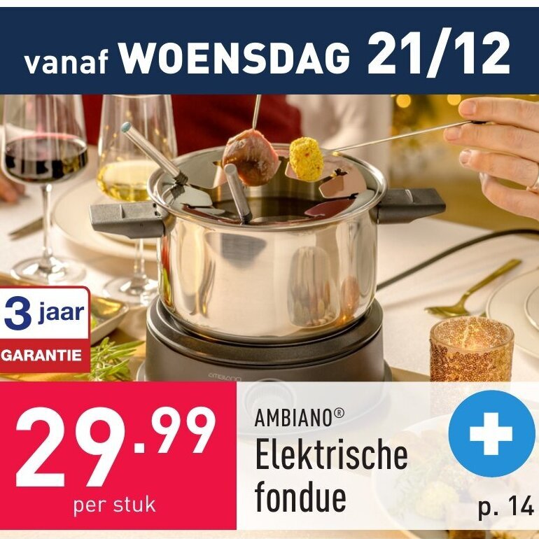 Ambiano elektrische fondue promotie bij ALDI