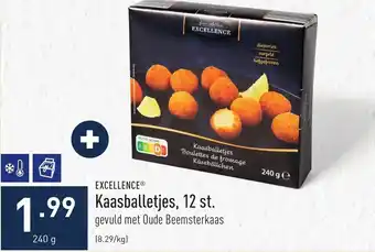 ALDI Excellence kaasballetjes, 12 st. 240g aanbieding